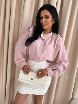 Koszula z ozdobnymi guzikami BELLICITA, powder pink