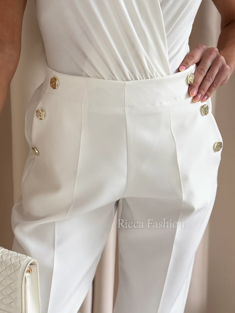 Eleganckie spodnie WERDI, ecru