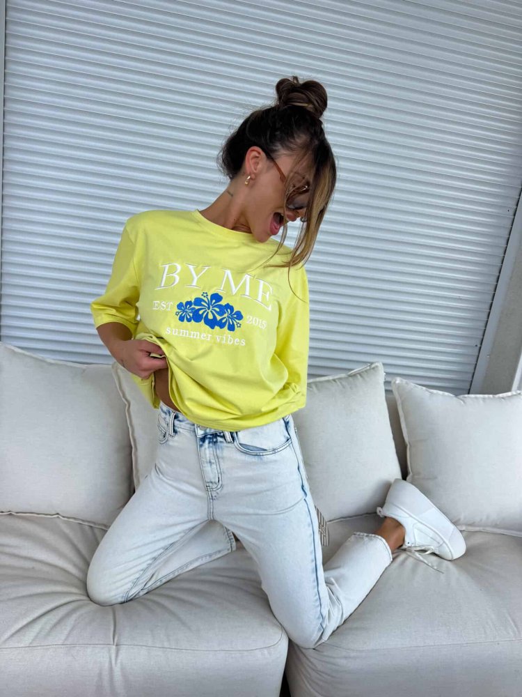 T-shirt VIBES – żółty