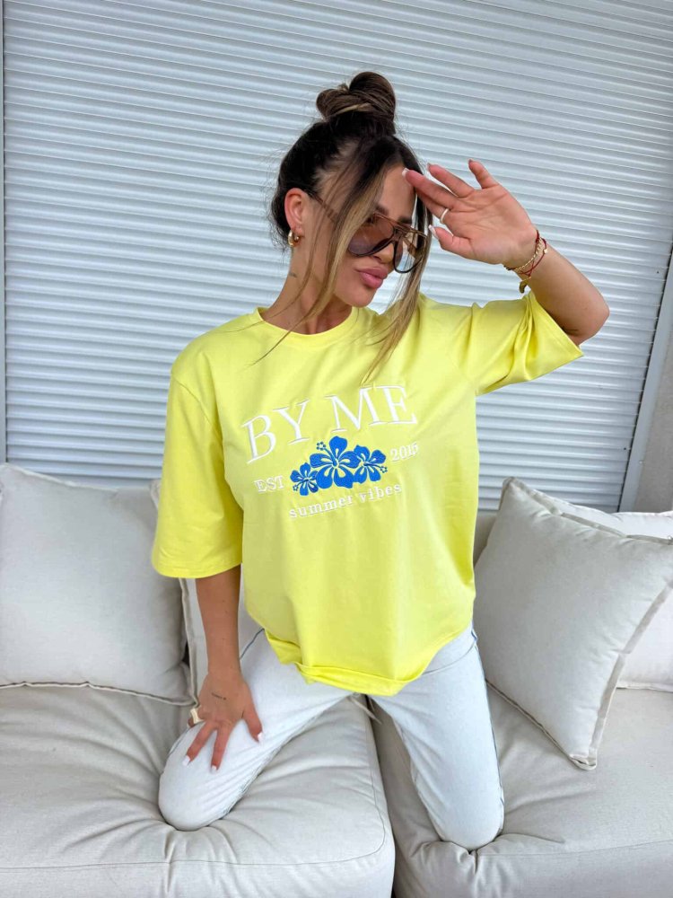 T-shirt VIBES – żółty