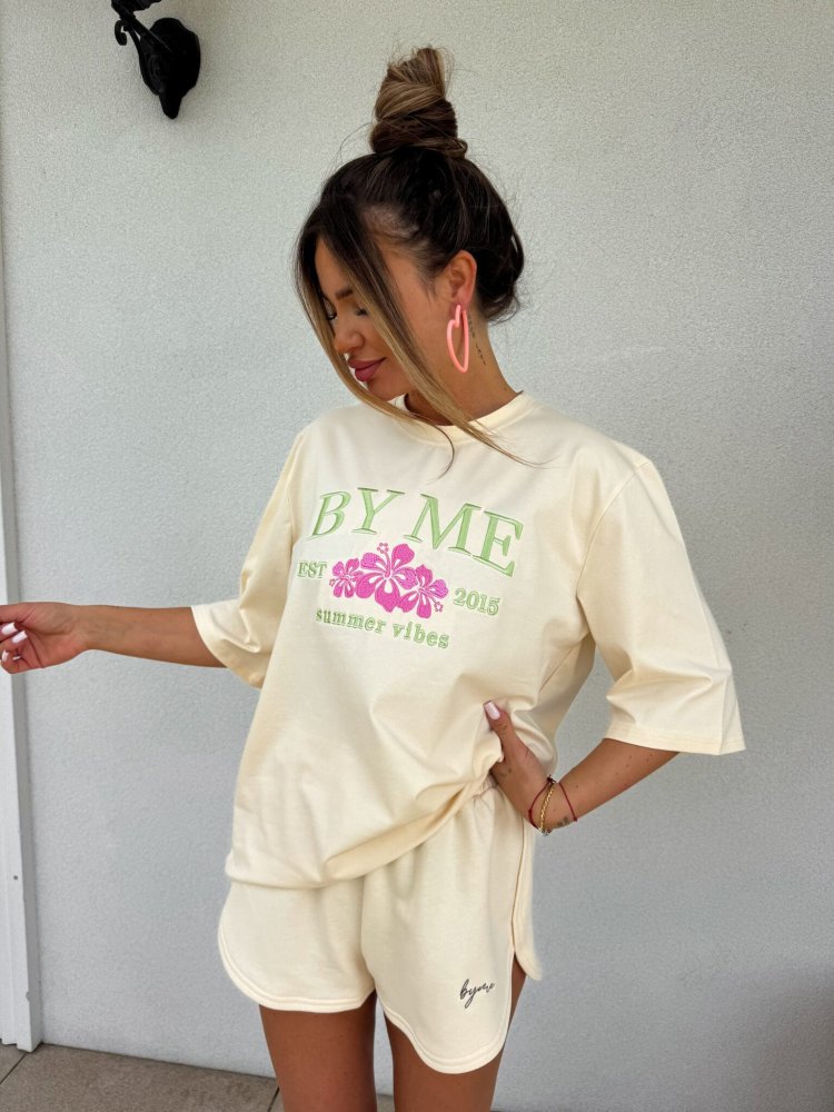 T-shirt VIBES – waniliowy