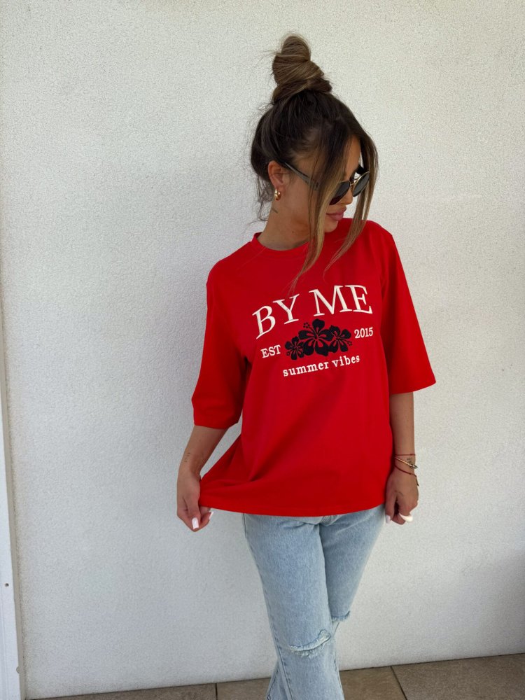 T-shirt VIBES – czerwony