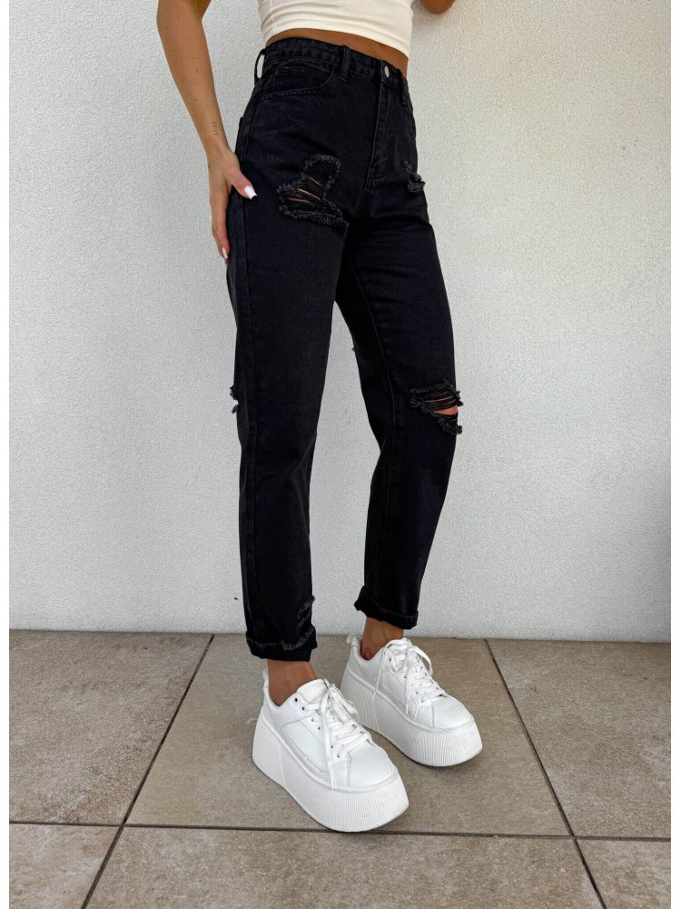 Jeansy MOM FIT PREMIUM – czarne