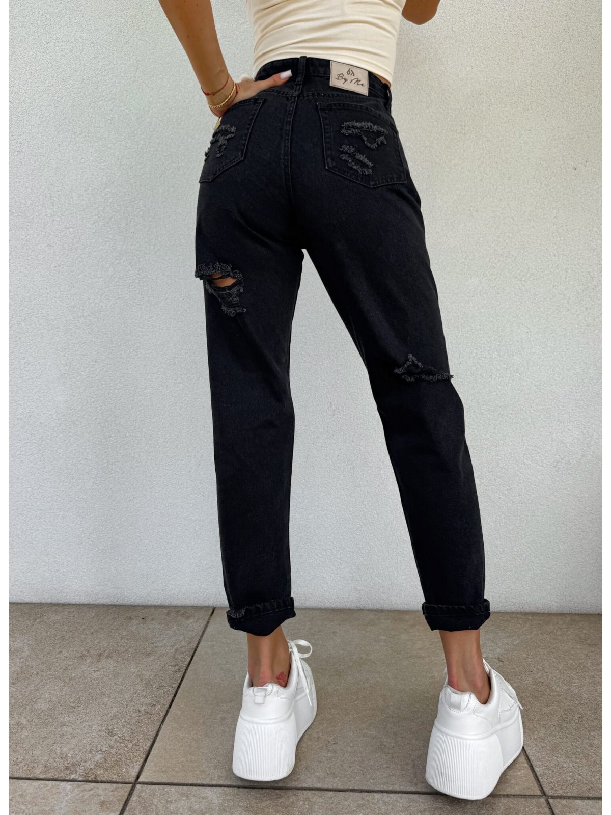 Jeansy MOM FIT PREMIUM – czarne