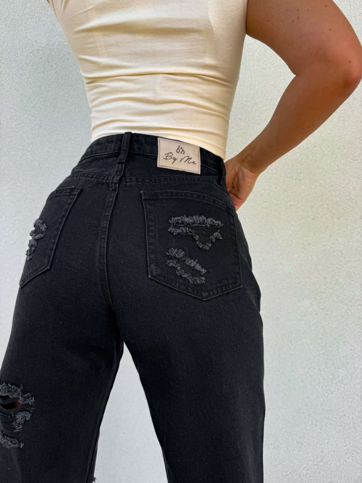 Jeansy MOM FIT PREMIUM – czarne