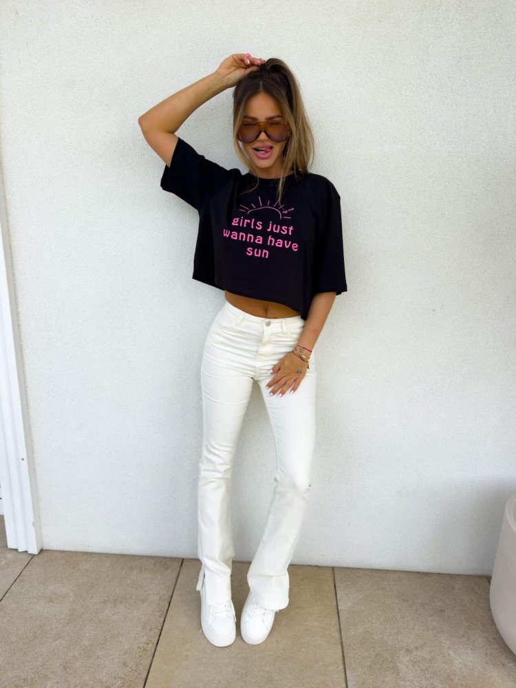 T-shirt HAVE SUN – czarny
