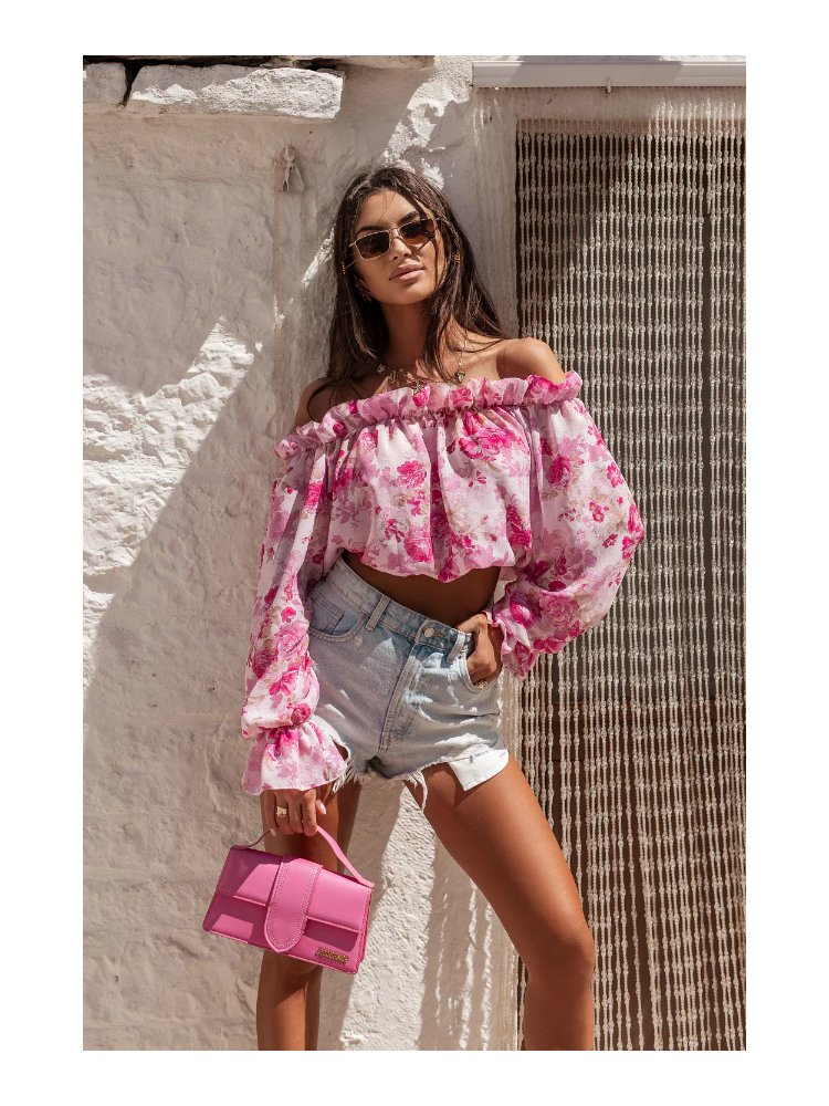 Bluzka Hiszpanka MIA , pink...