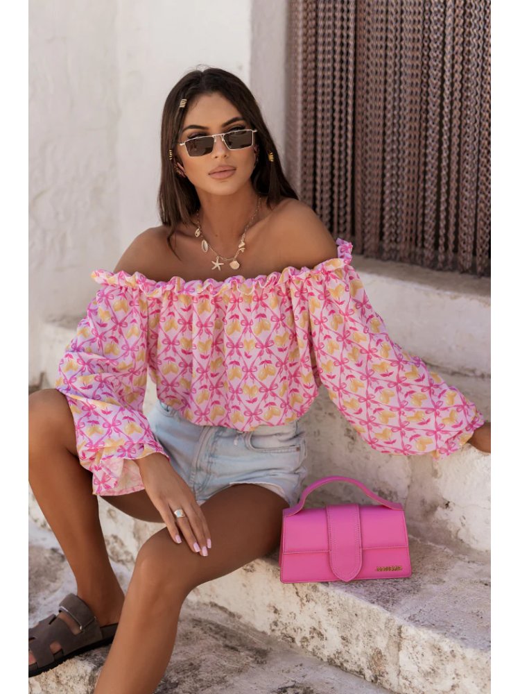 Bluzka Hiszpanka MIA , pink...