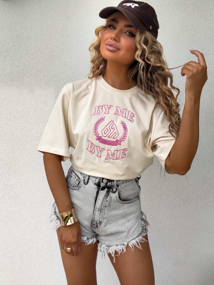 T-shirt LAUR – waniliowy