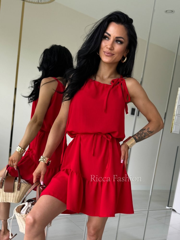 Letnia sukienka ELLA , red