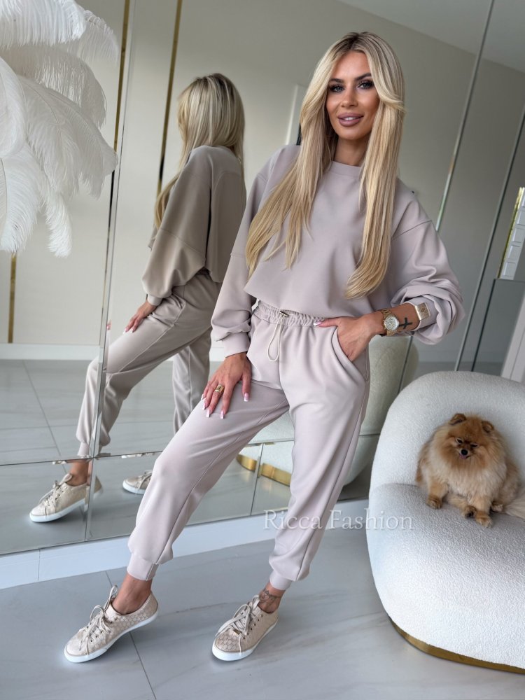 Komplet z wiskozy VANI, beige