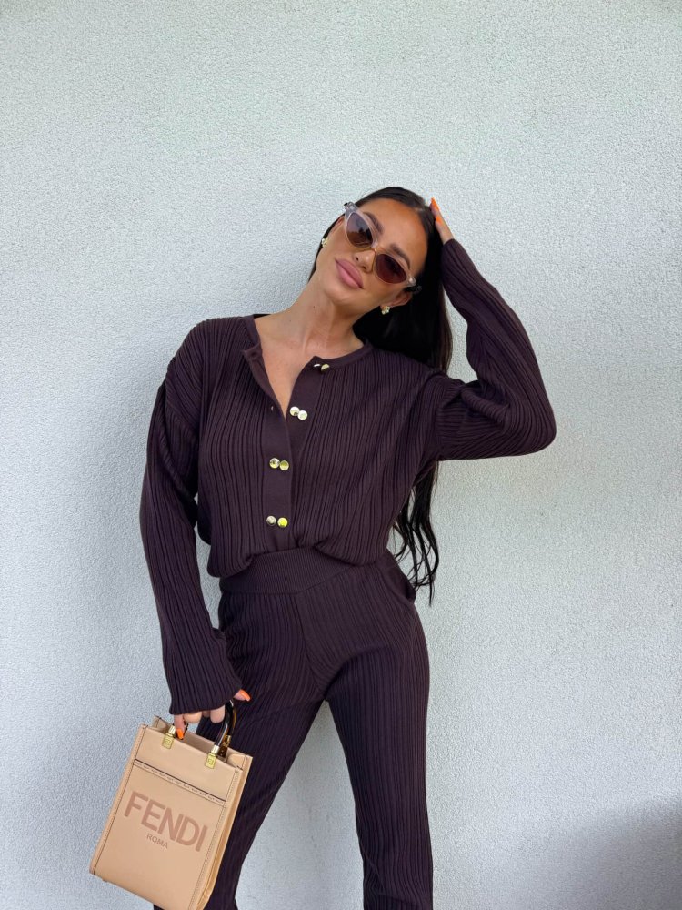 Sweter JASMIN – czekoladowy