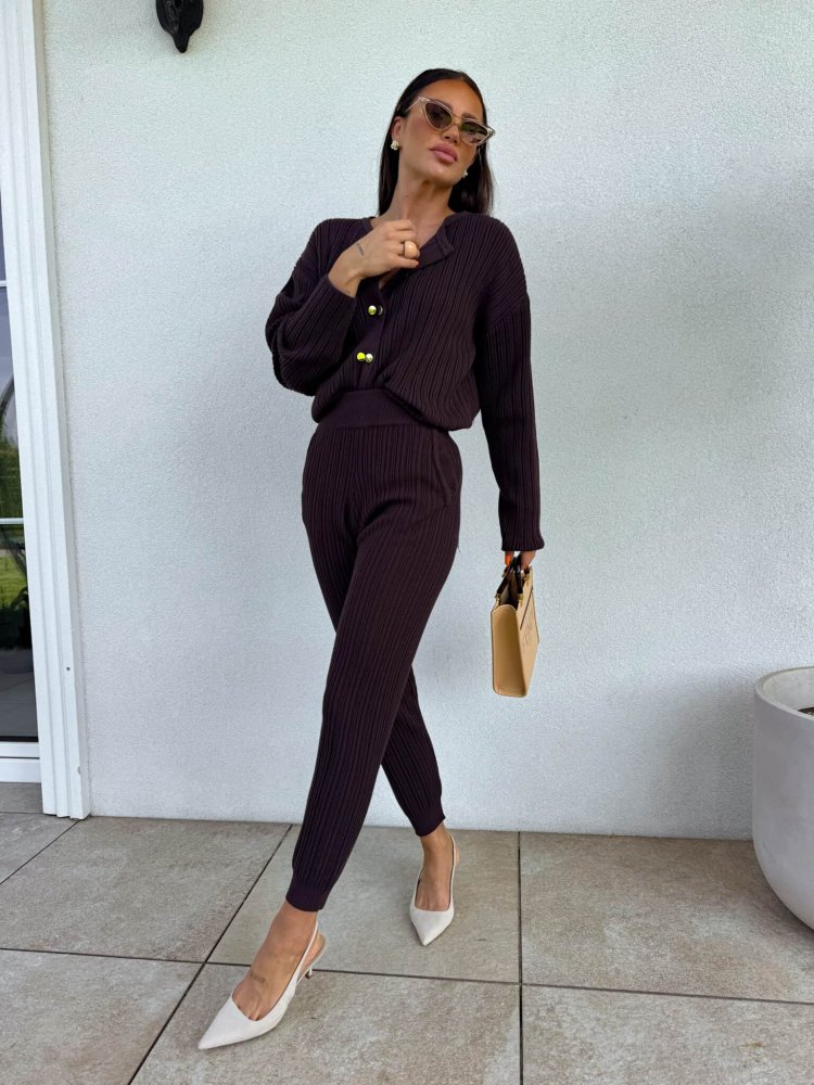 Sweter JASMIN – czekoladowy