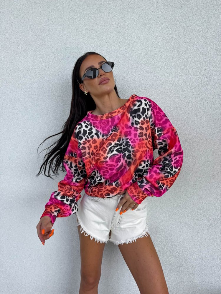 Bluza LORENA print pantera...
