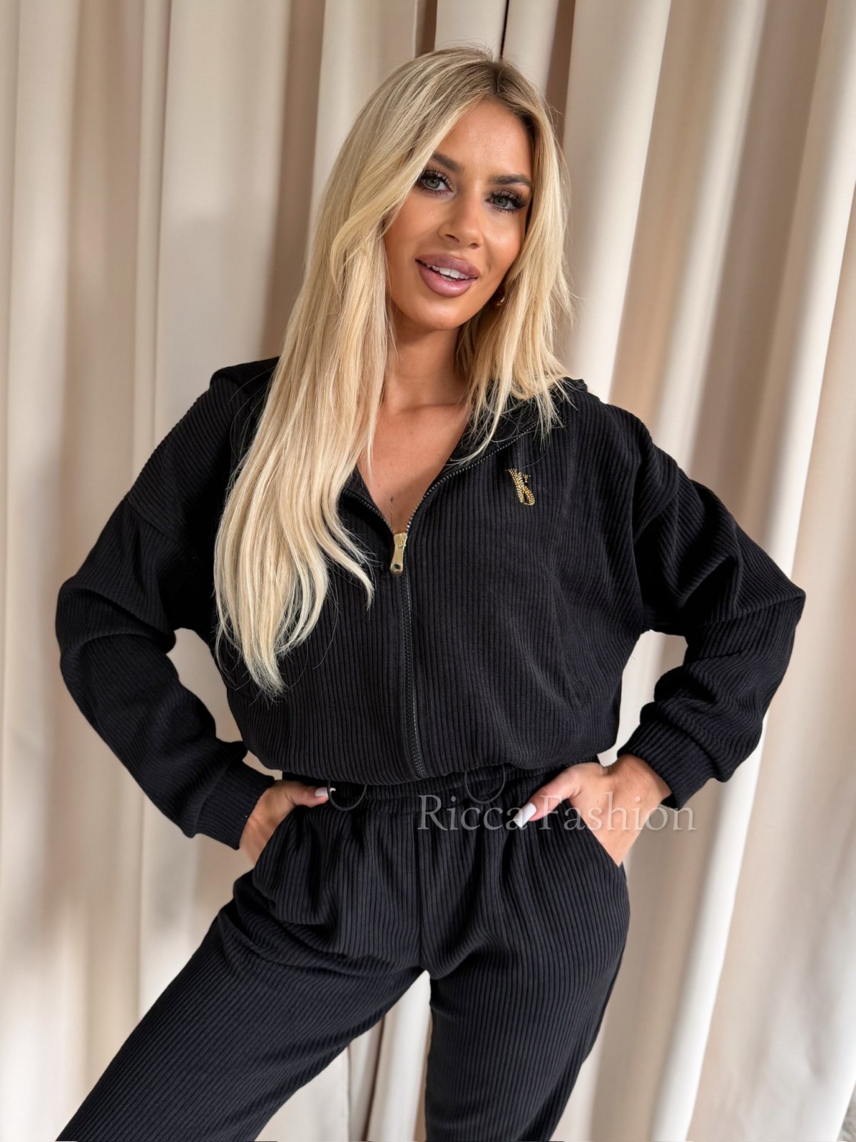 Komplet bawełniany MERMI , black