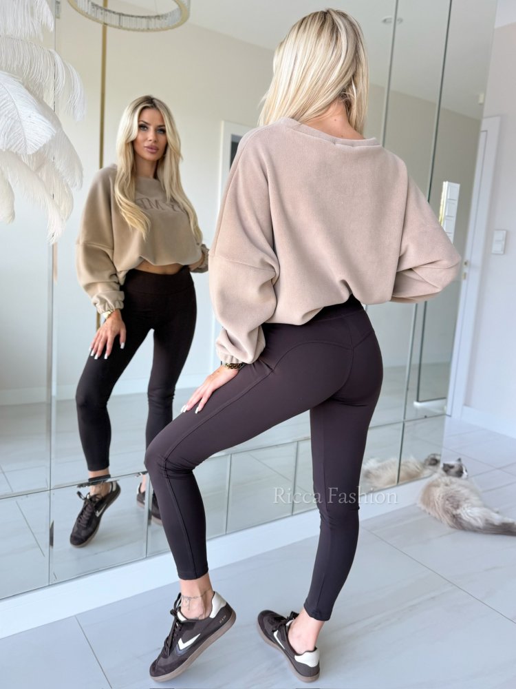 Legginsy lycra MAROON push...