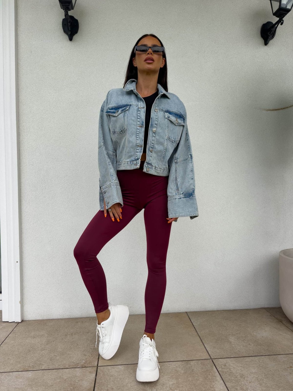 Legginsy KANELLA – bordowe