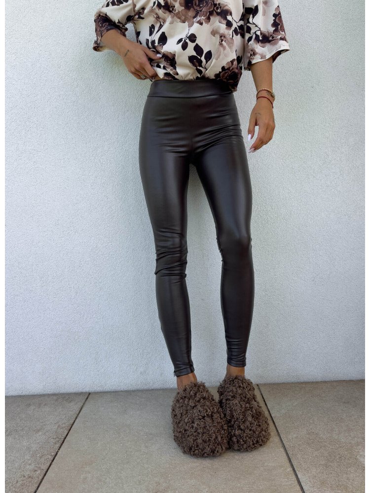 Legginsy LEATHER – czarne
