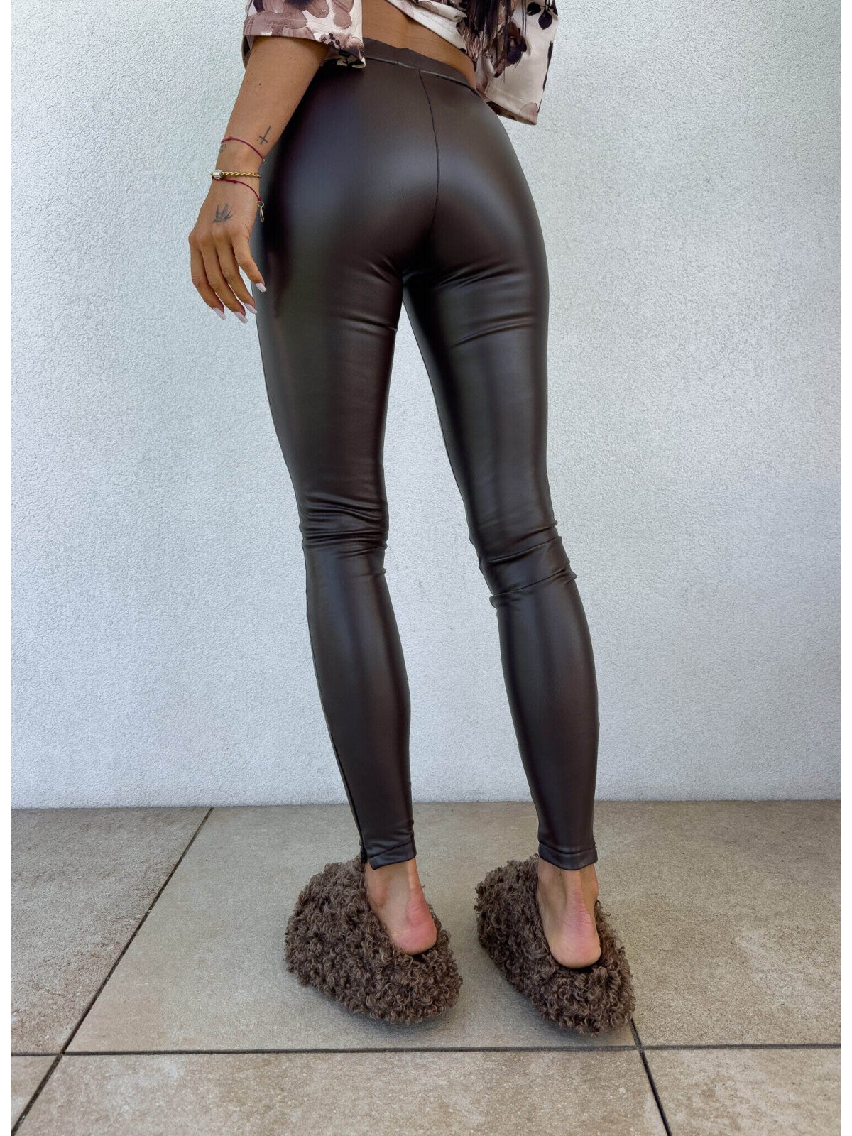 Legginsy LEATHER – czarne