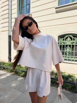 Top ELEGANZE, beżowy