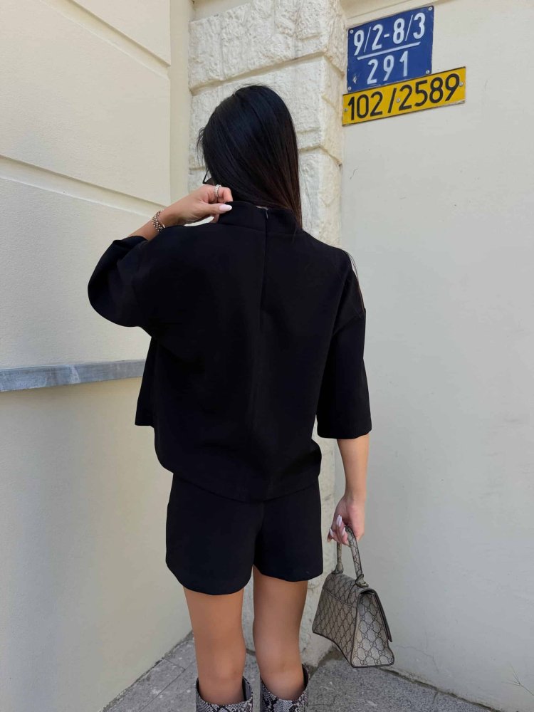 Top ELEGANZE, czarny