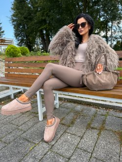 Legginsy modelujące prążkowane AMBER, fango