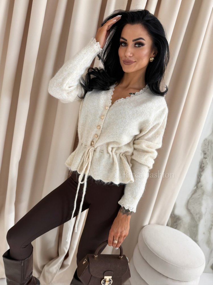 Sweter z wełną boho EMMA–...