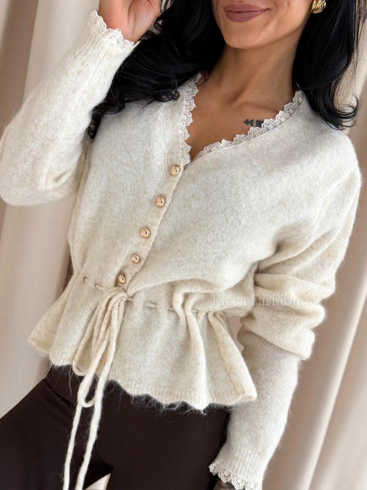 Sweter z wełną boho EMMA–...