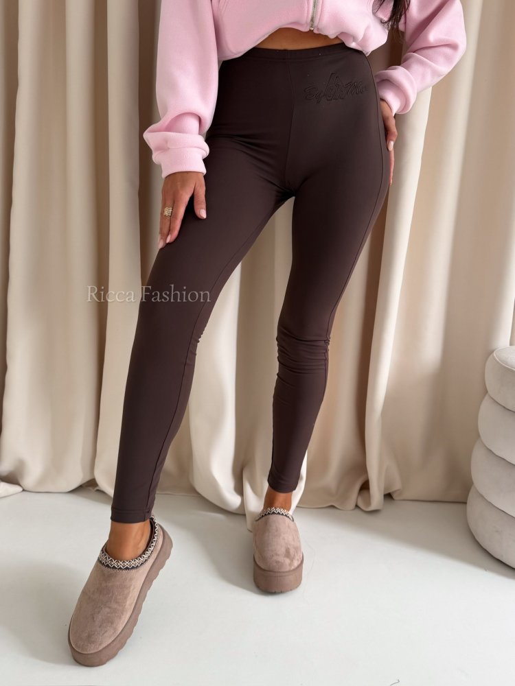 Legginsy ELASTIC – czekolada