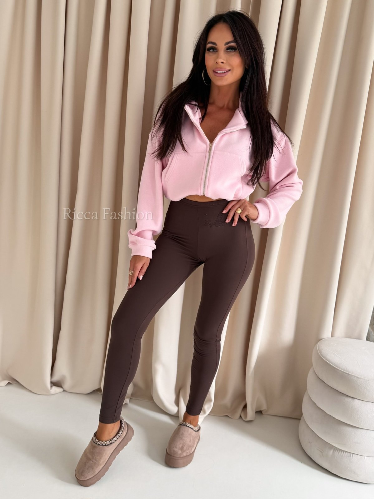 Legginsy ELASTIC – czekolada