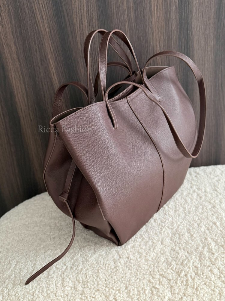 Torebka shopper z saszetką GULIA, czekolada
