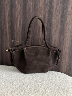 Torebka ze skóry zamszowej COLLETE, chocolate