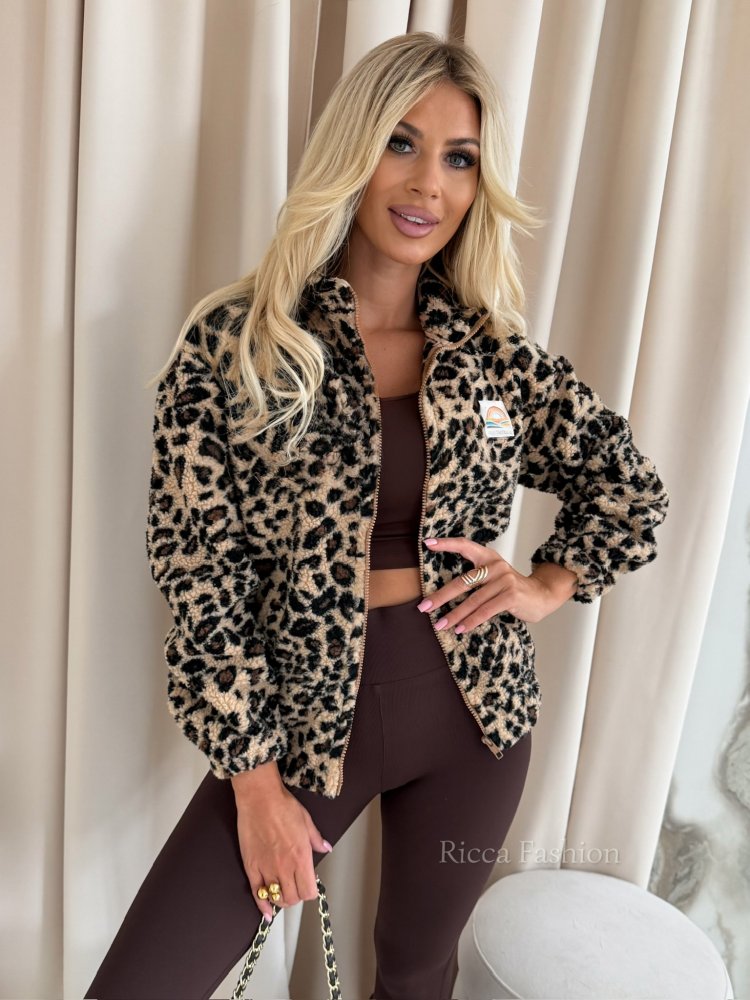 Kurtka SHERPA, leopard