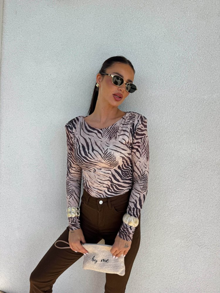 Bluzka ZOE, print zebra
