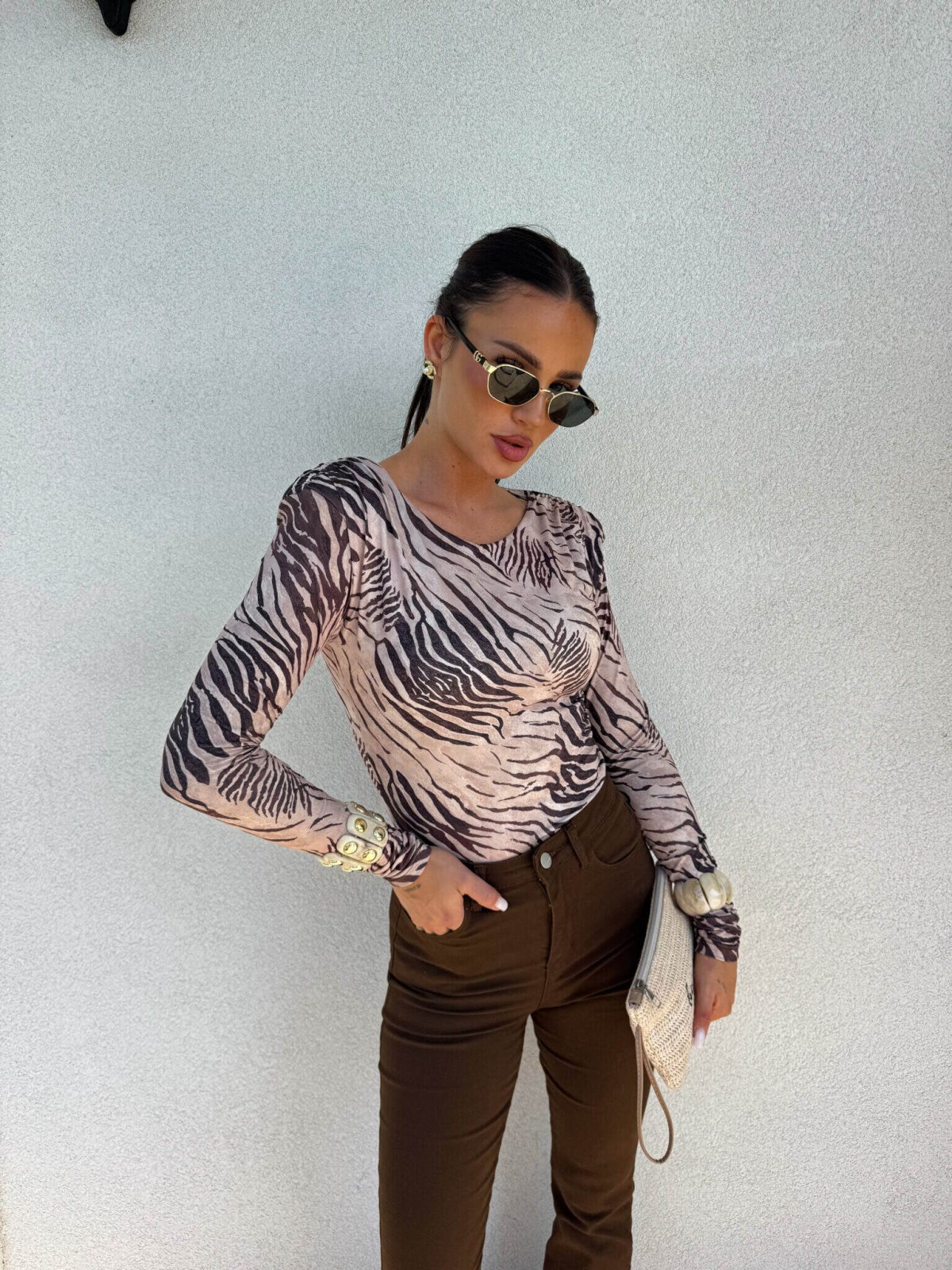 Bluzka ZOE, print zebra