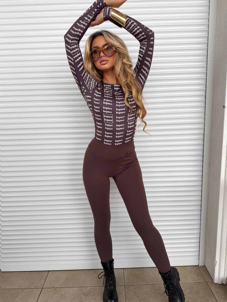 Bluzka LINDA MIU – czekoladowa