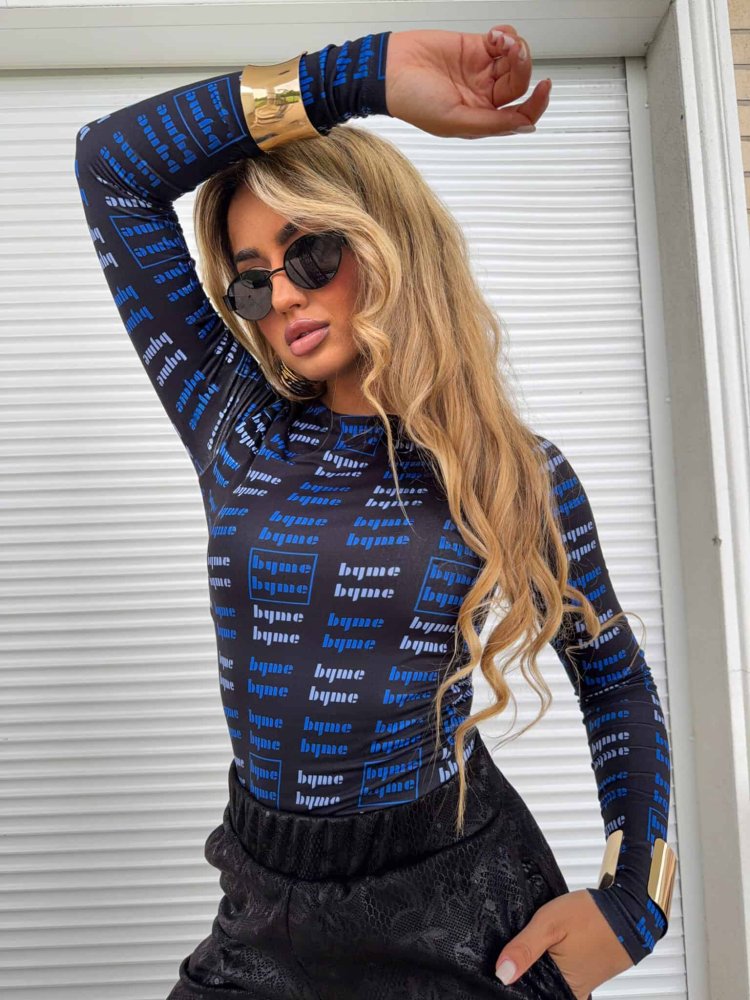 Bluzka LINDA MIU – chabrowa
