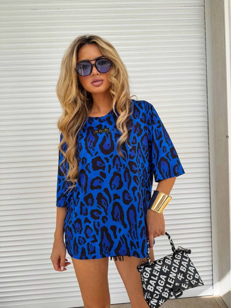 Bluzka MARMARIS print pantera – chabrowa