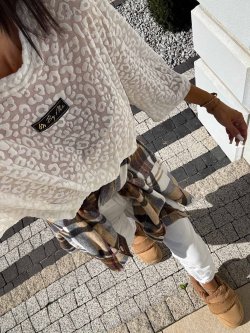 Bluzka MARMARIS flock pantera – ecru
