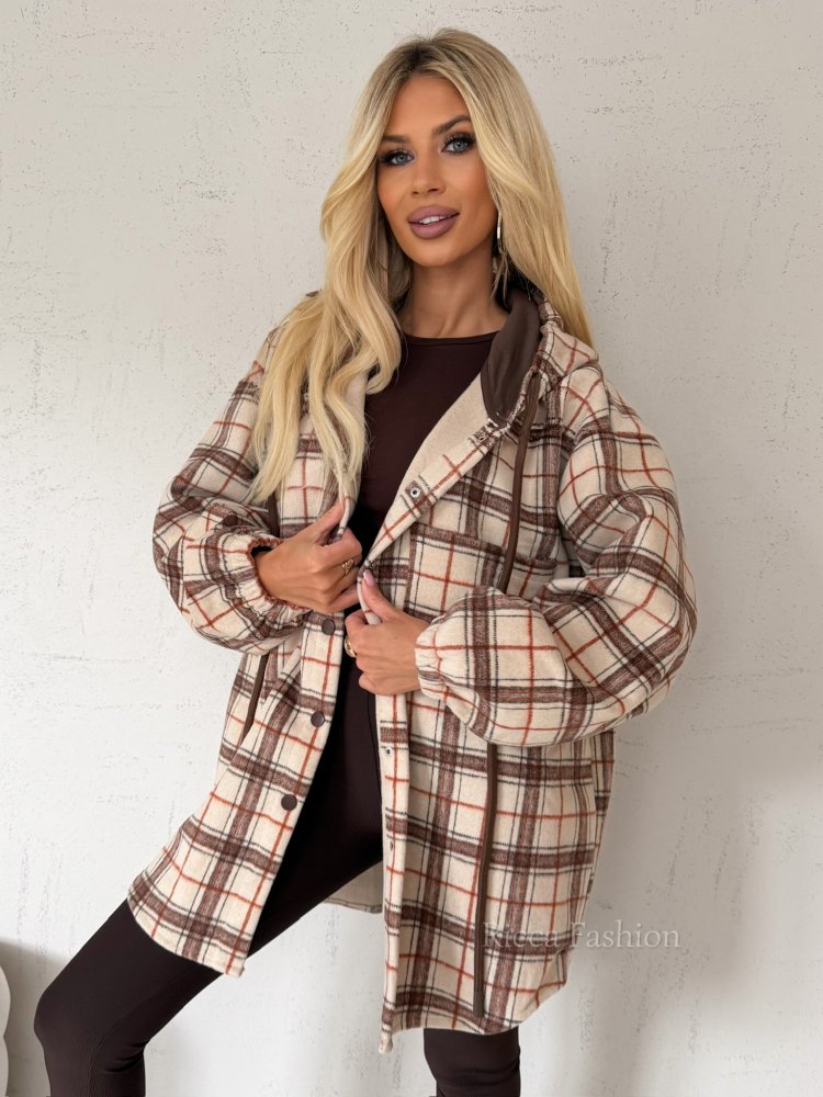 Kurtka koszulowa oversize w...