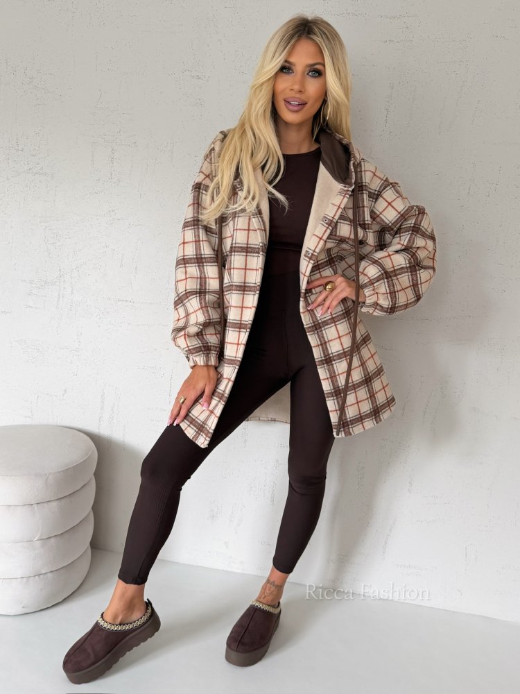 Kurtka koszulowa oversize w...