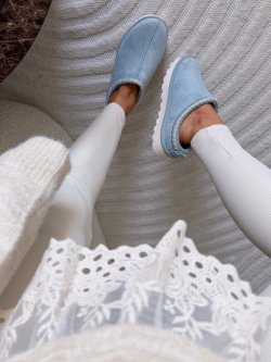 Buty mule LULU, baby blue