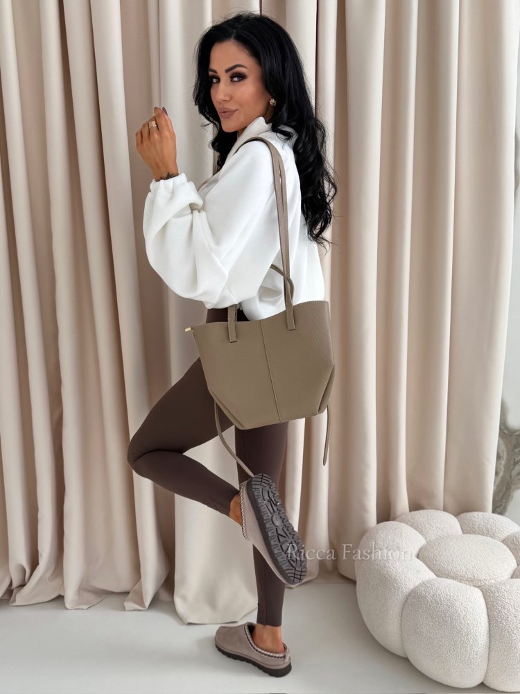 Torebka skórzana POLA, beige