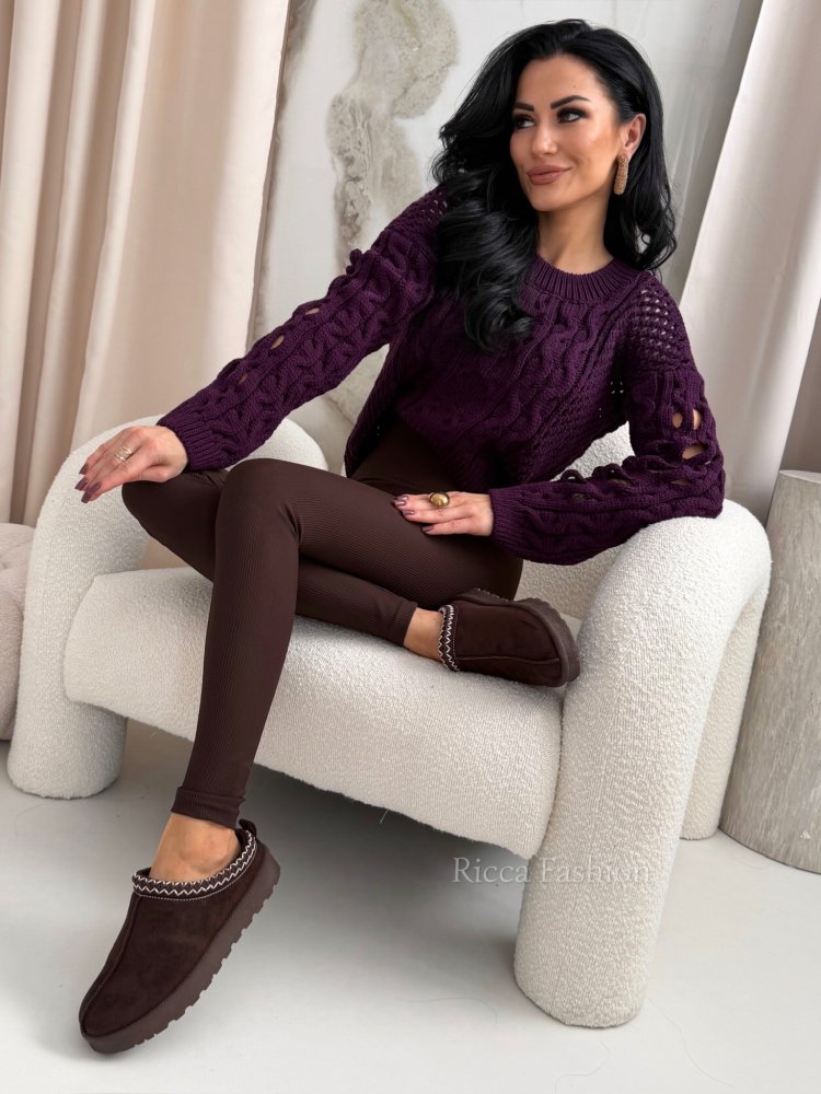 Sweter MOON – śliwka