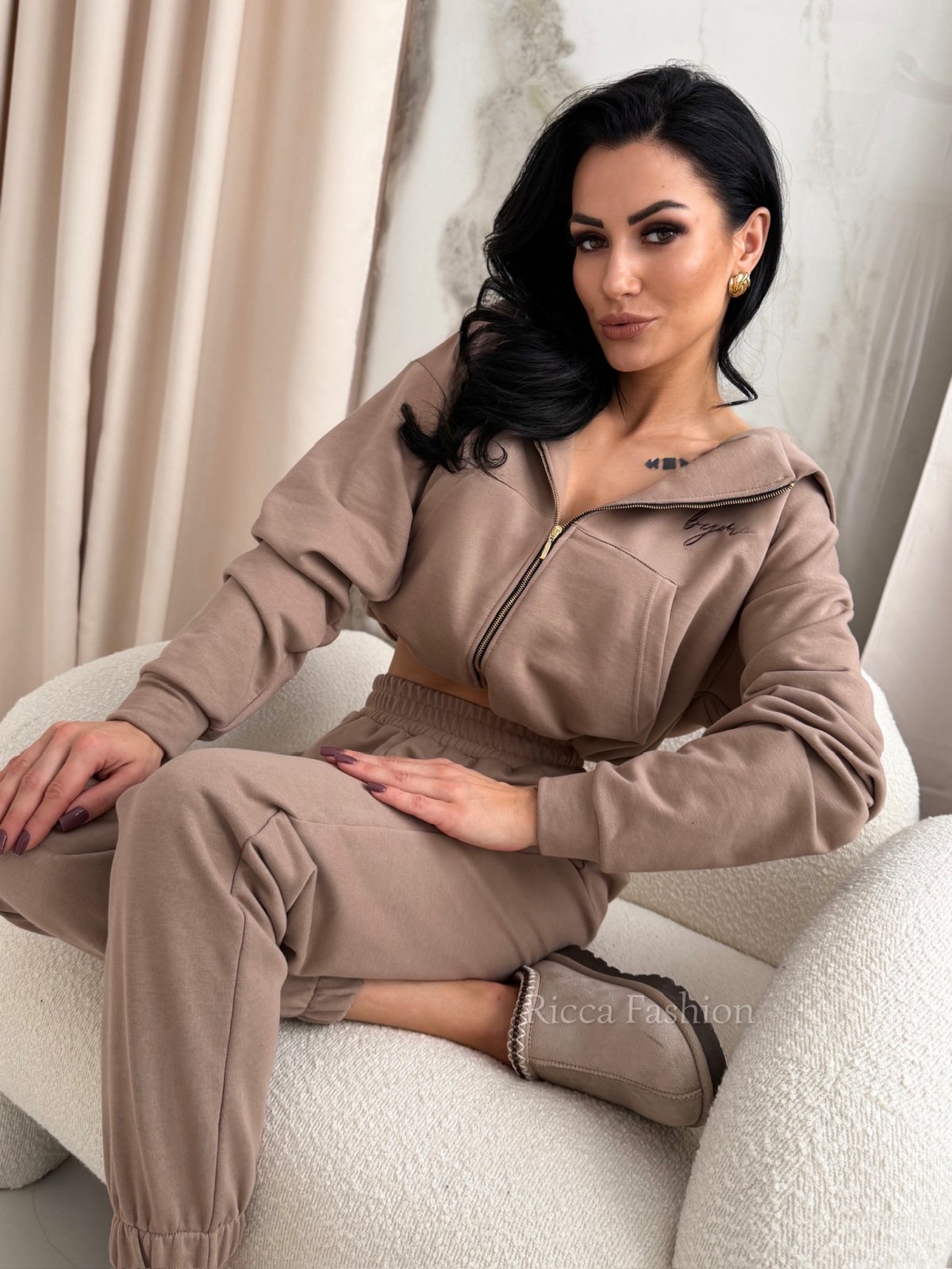 Bluza HOODIE – ciemny beż