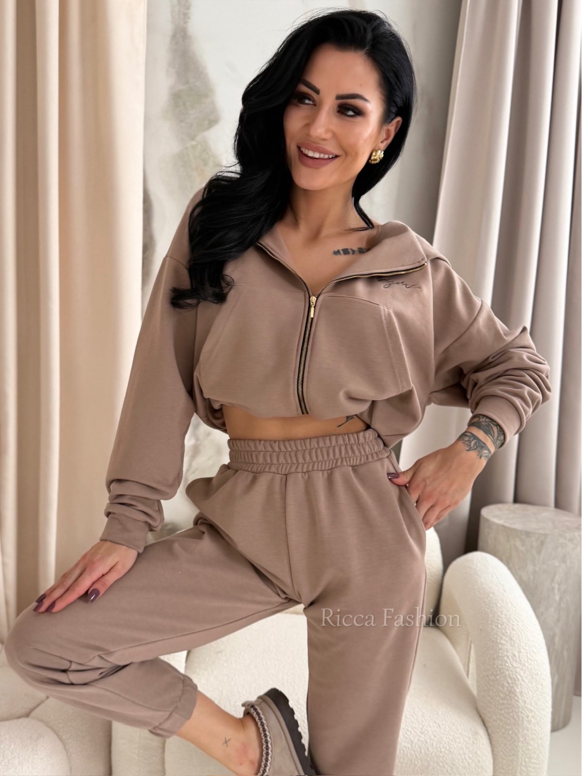 Bluza HOODIE – ciemny beż