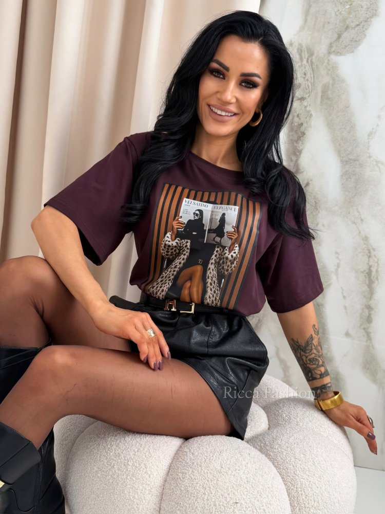 T-shirt bawełniany oversize...