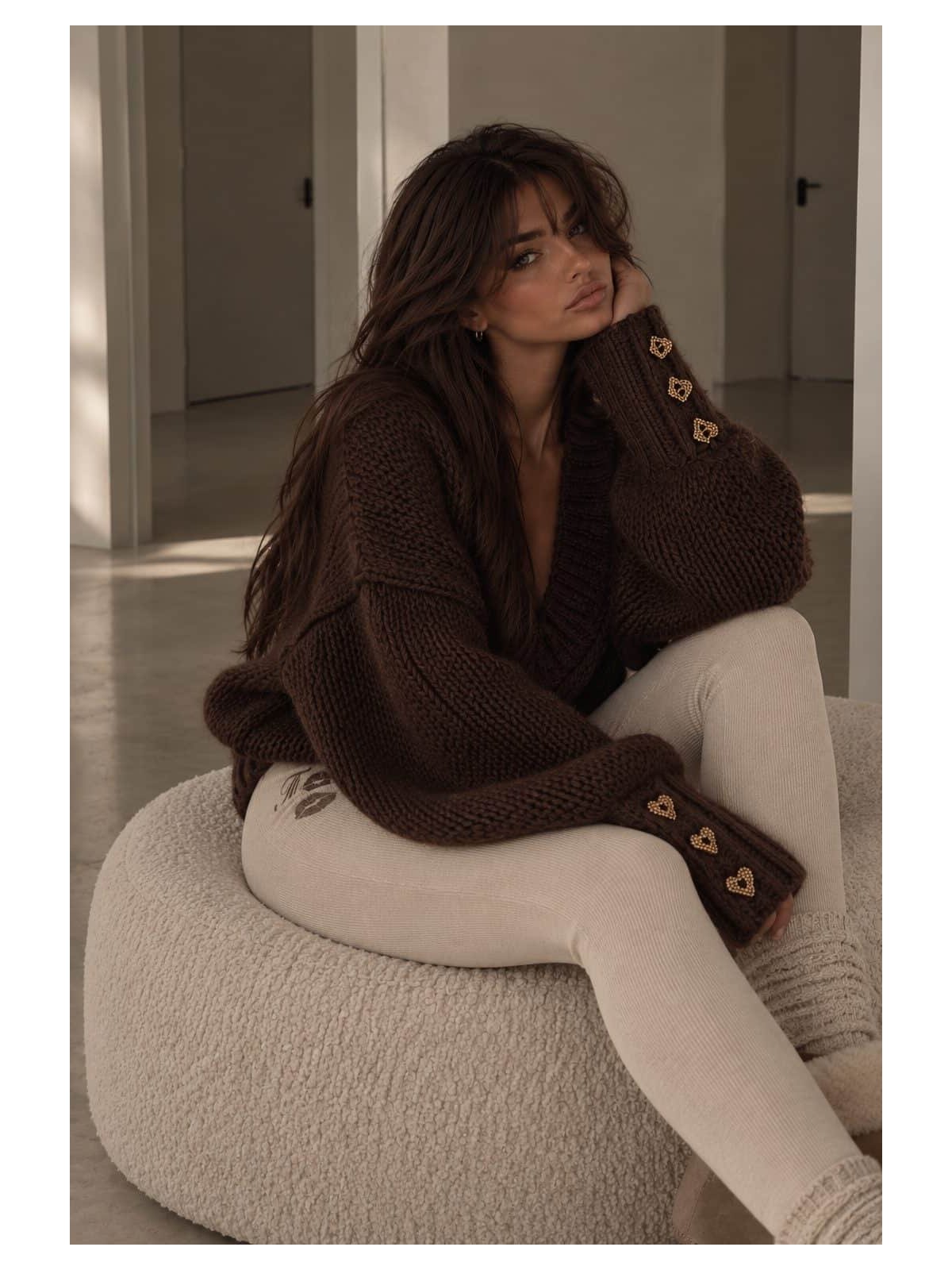 Sweter TOUS – czekoladowy