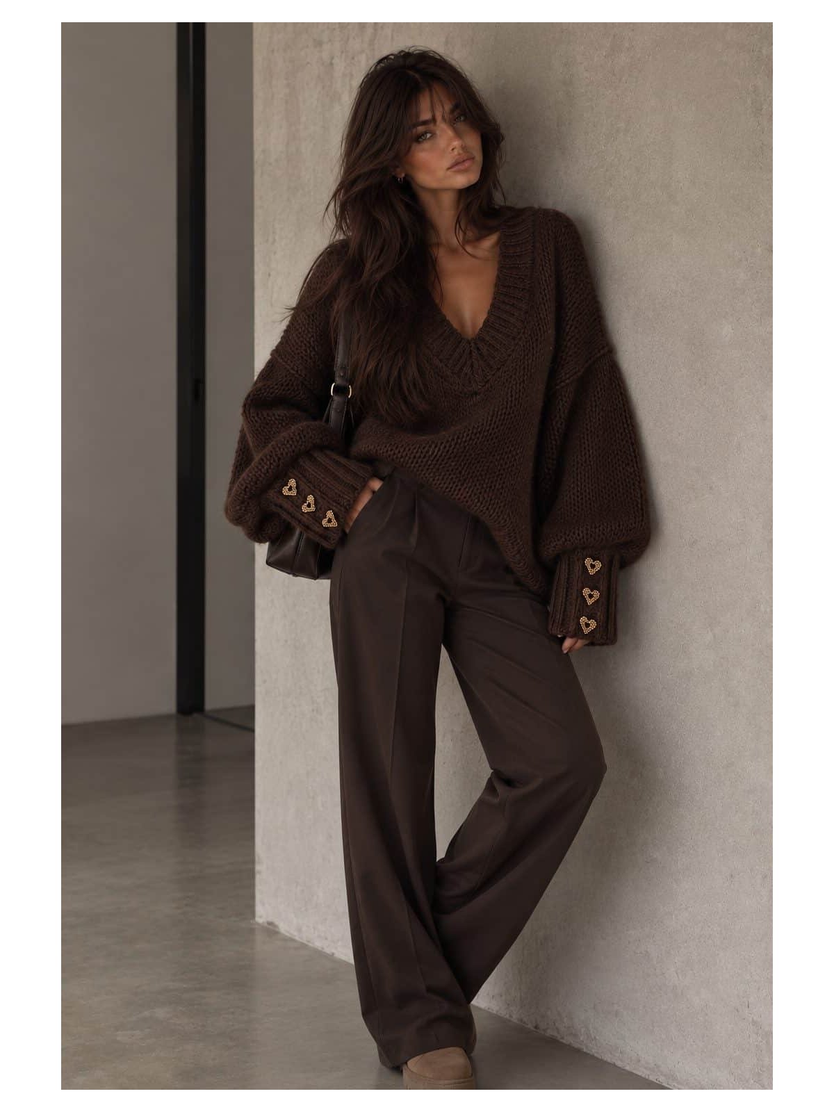 Sweter TOUS – czekoladowy