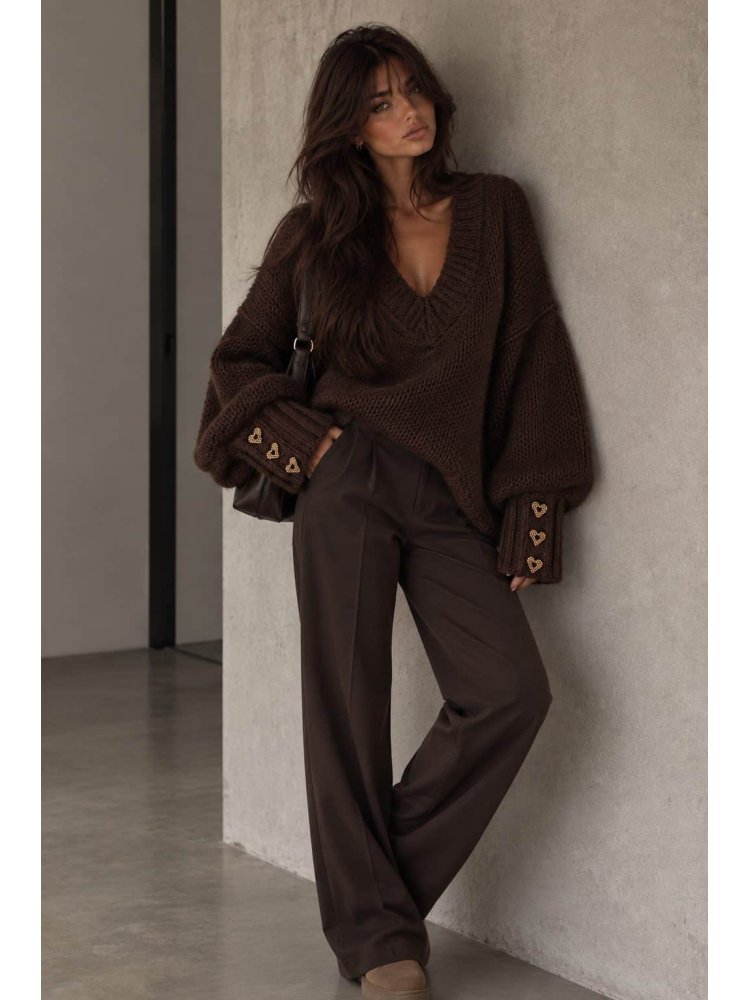 Sweter TOUS – czekoladowy